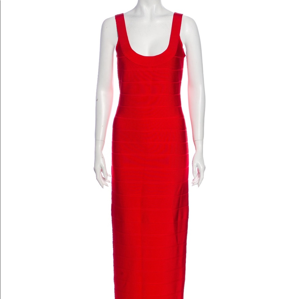 Herve ledger scoop neck long new dress